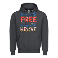 Smoke home of the free because of the brave Zipper Hoodie - HRA Design Shop
