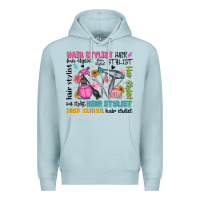 Blue Mist hair stylist typography Premium Hoodie - MaliasSmallBusiness