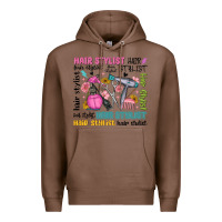 Chestnut hair stylist typography Premium Hoodie - MaliasSmallBusiness