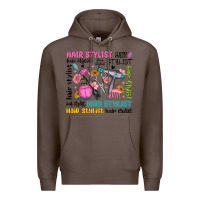 Coffee hair stylist typography Premium Hoodie - MaliasSmallBusiness