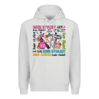 Dove Grey hair stylist typography Premium Hoodie - MaliasSmallBusiness