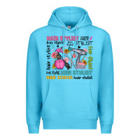 Ocean Blue hair stylist typography Premium Hoodie - MaliasSmallBusiness