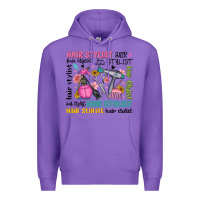 Purple hair stylist typography Premium Hoodie - MaliasSmallBusiness