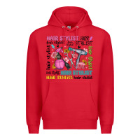 Red hair stylist typography Premium Hoodie - MaliasSmallBusiness