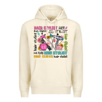 Sandshell hair stylist typography Premium Hoodie - MaliasSmallBusiness