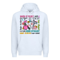White hair stylist typography Premium Hoodie - MaliasSmallBusiness