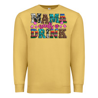 Antique Gold western mama needs a drink Premium Sweatshirt - Artiststas
