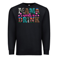 Black western mama needs a drink Premium Sweatshirt - Artiststas