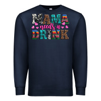 Navy western mama needs a drink Premium Sweatshirt - Artiststas
