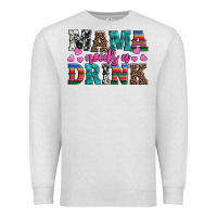 Oatmeal Heather western mama needs a drink Premium Sweatshirt - Artiststas