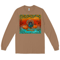 Toasted Coconut thankful with turkey and pumpkins Long Sleeve Tee - RanaPortraitStore