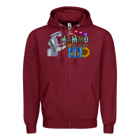 Burgundy mammo technologist Zipper Hoodie - CowhideDigitalArt