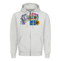 Dove Grey mammo technologist Zipper Hoodie - CowhideDigitalArt