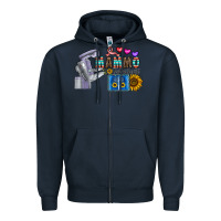 Navy mammo technologist Zipper Hoodie - CowhideDigitalArt