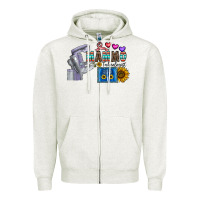 Oatmeal Heather mammo technologist Zipper Hoodie - CowhideDigitalArt