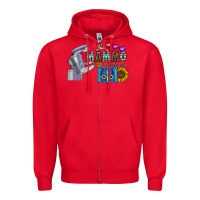 Red mammo technologist Zipper Hoodie - CowhideDigitalArt