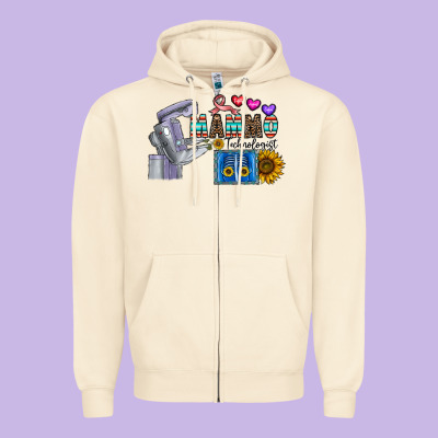 Mammo Technologist Zipper Hoodie Designed By Cowhidedigitalart