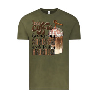 Vintage Olive iced coffee because my sarcasm needs to stay hydrated Vintage Tee - BarkalooDesign