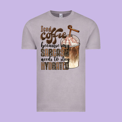 Iced Coffee Because My Sarcasm Needs To Stay Hydrated Vintage Tee Designed By Barkaloodesign