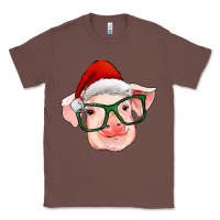 Chestnut christmas pig with santa claus hat Classic Tee - RanaPortraitStore