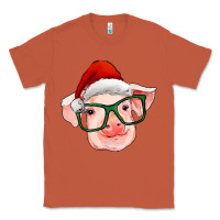 Copper christmas pig with santa claus hat Classic Tee - RanaPortraitStore