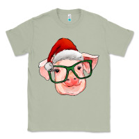 Matcha christmas pig with santa claus hat Classic Tee - RanaPortraitStore