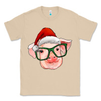 Mushroom christmas pig with santa claus hat Classic Tee - RanaPortraitStore