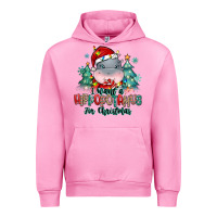 Fuchsia Pink i want a hippopotamus for christmas Urban Hoodie - MaliasSmallBusiness