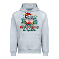 Heather Grey i want a hippopotamus for christmas Urban Hoodie - MaliasSmallBusiness