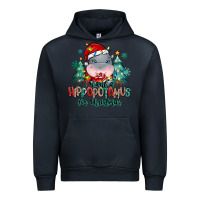 Navy i want a hippopotamus for christmas Urban Hoodie - MaliasSmallBusiness