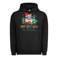 Pigment Black i want a hippopotamus for christmas Urban Hoodie - MaliasSmallBusiness
