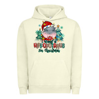 Pigment Pistachio i want a hippopotamus for christmas Urban Hoodie - MaliasSmallBusiness