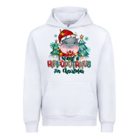 White i want a hippopotamus for christmas Urban Hoodie - MaliasSmallBusiness