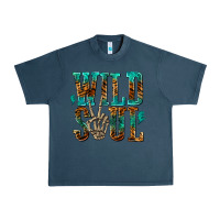 Midnight Navy wild soul with skeleton hand Urban Heavy Tee - texasbilliewilder