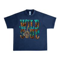 Navy wild soul with skeleton hand Urban Heavy Tee - texasbilliewilder
