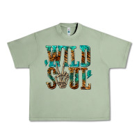 Oil Green wild soul with skeleton hand Urban Heavy Tee - texasbilliewilder