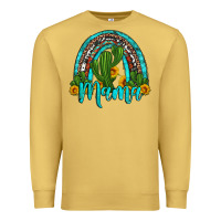 Antique Gold western cactus and sunflower mama rainbow Premium Sweatshirt - Artiststas