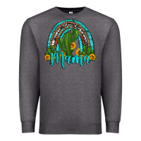 Charcoal Heather western cactus and sunflower mama rainbow Premium Sweatshirt - Artiststas