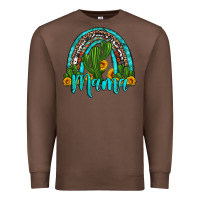 Chestnut western cactus and sunflower mama rainbow Premium Sweatshirt - Artiststas