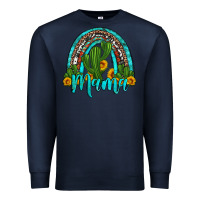 Navy western cactus and sunflower mama rainbow Premium Sweatshirt - Artiststas