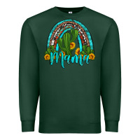 Sports Green western cactus and sunflower mama rainbow Premium Sweatshirt - Artiststas