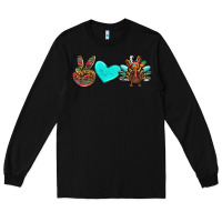 Black peace love thanksgiving turkey Long Sleeve Tee - RanaPortraitStore