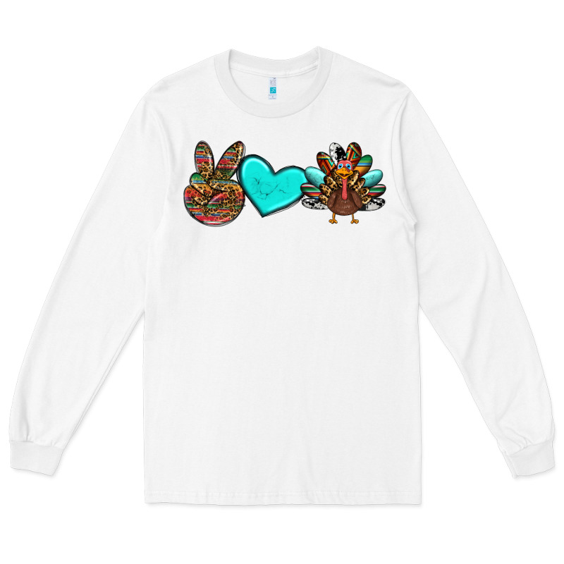 Peace Love Thanksgiving Turkey Long Sleeve Tee by RanaPortraitStore | Teevron