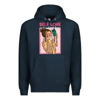 Navy self love is the best love Premium Hoodie - MaliasSmallBusiness