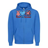 True Royal peace love america Zipper Hoodie - HRA Design Shop