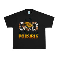 Black with god al things ara possible Urban Heavy Tee - texasbilliewilder
