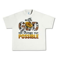 With God Al Things Ara Possible Urban Heavy Tee | Teevron
