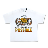 White with god al things ara possible Urban Heavy Tee - texasbilliewilder
