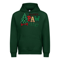 Forest Green happy pawlidays christmas pets Urban Hoodie - MaliasSmallBusiness