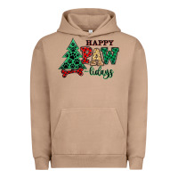 Pigment Burro happy pawlidays christmas pets Urban Hoodie - MaliasSmallBusiness